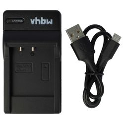 vhbw USB-laturi yhteensopiva Kodak EasyShare M340, M341, M1073, M320, M1063, M1073 IS -kameran videokameran/akun kanssa - latausteline, latauksen m...