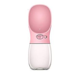 Udendørs bærbar drikkevandsflaske til lille kæledyr Pink 550ml
