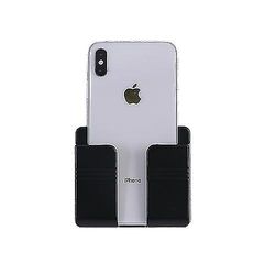 Vægmonteret holder opbevaringsboks Fjernbetjening Stand Mobiltelefon Plug Wall Organizer Opladning Multifunktionsholderholderholder sort