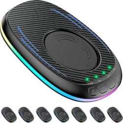 Mouse Mover Jiggler Havaitsematon erittäin ohut hiiren mekaaninen liikelevy, jossa on ajastin heräävä tietokoneen lukitusnäytön esto Musta