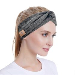 Bluetooth -pääpanta naisille, hd-kaiuttimet Bluetooth 5.0 langattomat pääpantakuulokkeet, muotinharmaa päänauha solmitulla / kierresuunnittelulla