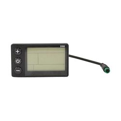 S866 sähköpyörän LCD-näyttö sähköpyörän sähköskootterin näyttömittarin ohjauspaneeli vedenpitävällä pistokkeella Musta