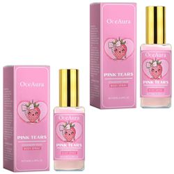 Pink Tears Strawberry Musk Body Mist, makea virkistävä mansikkavartalo Milk Mist Spray, pitkäkestoinen tuoksu 2pcs