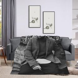Kerota Aaron Näyttelijä Taylor-Johnson Thicken Large Throw Blanket Ultra Soft Flanell Fleece Blankets Lämmin painopeitto vuodesohvalle Double Size ...