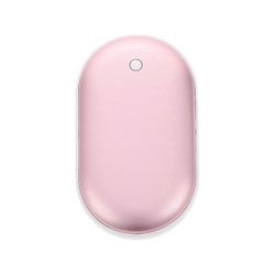 Kädenlämmitin monitoimilaturi matkapuhelimen laturi käsilämmitin (vaaleanpunainen) 10.2X5.8X5