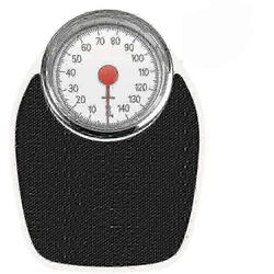 Salter Doctor Style mekaaninen kylpyhuonevaaka Vintage valkoinen musta muotoilu tukevalla metallipohjalla