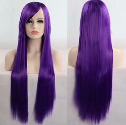 Fashionfresh Tegneserie Cosplay rollespil paryk lilla