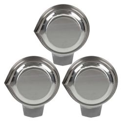 3kpl jauhepunnituspannu ruostumattomasta teräksestä valmistettu vaakapannu jauhe mitta-alusta korujen vaaka Hopea 7.50X6.50X1.50CM