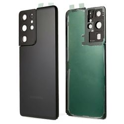 Samsung Galaxy S21 Ultra 5G G998 Akkukotelo Tarralla+Kameran Linssinsuojus-Musta Monivärinen Black
