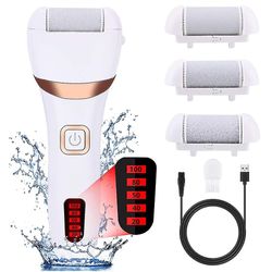 Barsinfi Elektrisk Fod File Foot Callus Electric Foot Callus Kit, genopladelig Callus Remover 3 bærbare vandtæt fod fil med slibehoved