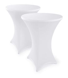 Tyylikkäät antrasiittiset joustavat kansipalkkipöydän päälliset bistropöydille Valkoinen 60 2 Set