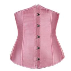 Initially Sexet gotisk underbust korset og talje Cincher Bustiers Top Workout Shape Body Belt Lingeri Xxs-6xl Pink