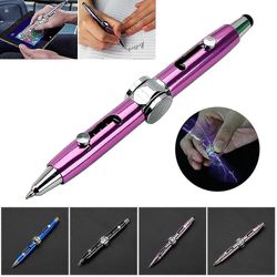 3 i 1 sensorisk legetøj edc metal shell fidget spinner pen autisme angst stress relief adhd spil til børn voksne Lilla