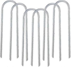 Trampoliinit Tuulipanokset Heavy Duty U Type Sharp Ends Safety Ground Anchor sinkitty teräs jalkapallomaaleihin, retkeilytelttoihin ja valtavaan pu...