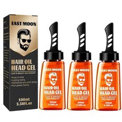 1-3X 2 in 1 hiusvahageeli kampa pitkäkestoinen miesten hiusten muotoilu geeli työkalu hiukset 1pc