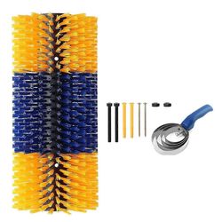 Karjan raapimisharja, lehmä, hevonen, karjaharjat raapimiseen, hevosharja, lehmäharja, vuohen raapimispuu Sininen Keltainen