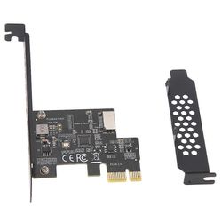 PCI-E 1X - USB 3.2 GEN1 5 Gbps Type-E A-Key -laajennuskortti, etupaneelin Type-C-liitäntä työpöydälle Musta