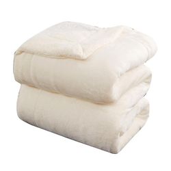 Eveltek Lammeuld tæpper Varm blød sofa tæppe Let Beige 150CM*200CM