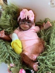 Yosicl Npk 45cm Reborn Monkey Baby Orangutans Todentuntuinen pehmeä kosketus pehmoinen pehmeä vartalonukke keräilytaidelahjat aikuisille