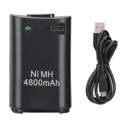 2-in: 1 4800mAh ladattava peliohjain Ni MH -akku, joka on yhteensopiva Xbox 360 -ohjaimen kanssa Konsoli-YM