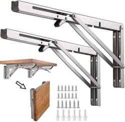 2kpl taitettava kiinnike, 10 tuuman ruostumattomasta teräksestä valmistetut taitettavat hyllykiinnikkeet