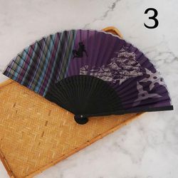 Silke klud kinesisk stil Folding Bærbare Kvindelige Fan 3