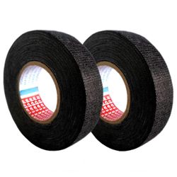 2023 - 2 stykker Duct Cloth Tape Duct Tape Bredde 19mm / 15m lengde Svart isolerende tape Temperatur Res