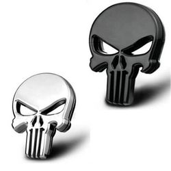 3d Metal Punisher Skull Badge Klistermärke Bil Lastbil Motorcykel Tillbehör BilTillbehör