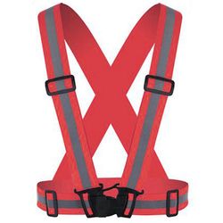 Liltop Hej Vis Sikkerhed Høj synlighed Vest Gear Justerbar Reflekterende Bælte Rem Vest Rød One Size