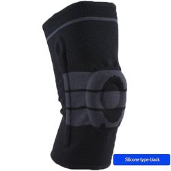 1Pcs silikone knæ pad skridsikker åndbar basketball vægtløftning foråret knæ støtte unisex professionel sport wrap 07 M