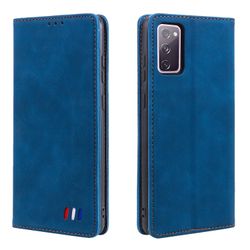 Etui til Samsung Galaxy S20 Fe Cover Magnetisk lukning Tegnebog Bog Flip Folio Stand View Læder cover Stødsikker - Blå