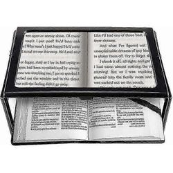 Suorakaiteen muotoinen lukusuurennuslasi A4 koko - handsfree ja LED-valaistu