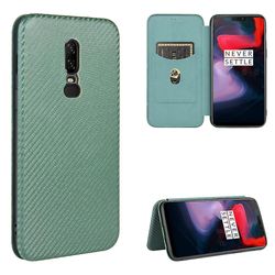 Til Oneplus 6 carbonfiber læderetui