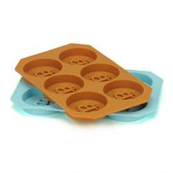 6 Chokolade silikone Bitcoin Mold Ice Cube Mold Fondant Konditori Candy Mould Cake Mode Dekoration