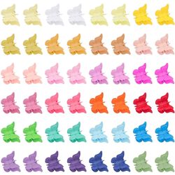 100 stk Mini Butterfly Flower Hair Clips Makaron Shattered Hair Clips Små hårklipp Hair Clips Med boks for jenter Baby barn og kvinner