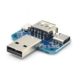 4 I 1 usb til mikro til type-c 4p 2,54 mm stik adapter plade mand til kvinde USB-stik