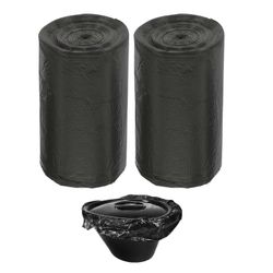 100kpl kannettavat wc-laukut retkeily wc-laukut kertakäyttöiset wc-laukut wc-pussit wc-pussit keramiikka-allaspussi Musta 60.00X50.00X0.01CM