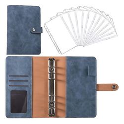Notebook Binder Budget Planner Binder Cover Med 12 stykker Bindemiddellomme Personlige kontante budget konvolutter System 6 hul bindemiddel mappe