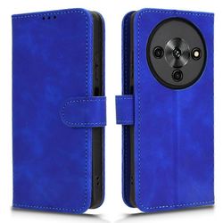 Yhteensopiva ZTE Blade A76 5G nahkakotelon kanssa Skin Feel Anti Drop Wallet Flip -puhelimen kansi Sininen