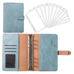 Notebook Binder Budget Planner Binder Cover Med 12 stykker Bindemiddellomme Personlige kontante budget konvolutter System 6 hul bindemiddel mappe