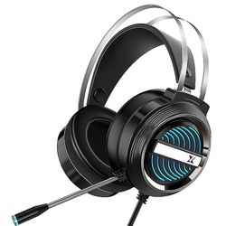 Headset med mikrofon - X9 7.1-version i snygg svart färg för överlägsen ljudprestanda