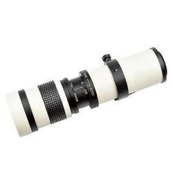 420-800mm telezoom-objektiivin manuaalinen zoom-objektiivi järjestelmäkameran objektiivi, joka sopii kameroihin valkoinen