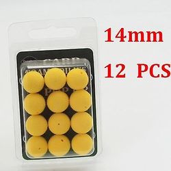 HSEXCEL 12/15Pcs karpe fiskeri tilbehør skum boilies til zig rig hår chod Ronnie Rig poppe op boilies for karpe fiskegrej udstyr 14 mm gul