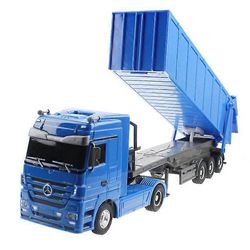 RC-kuorma-auto 1:32 dumpperi 10 pyörä kallistuva kärry radio-ohjauskärki kuorma-auto hissitekniikka konttiajoneuvo elektroninen harrastuslelu Vedos...