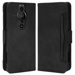 Sony Xperia Pro-I suljettava käännettävä kotelo Usean korttipaikan muotoilu lompakkojalusta puhelimen kansi