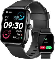 Älykello miehille Naiset, joilla on Bluetooth-puhelu, sisäänrakennettu Alexa1.8 DIY-valitsin veren hapella Heart Ra