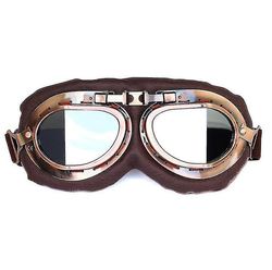 Yunshu Beskyttelsesbriller Motorcykel Biker Steampunk Motorcykel solbriller Briller Udendørs Sport sølv