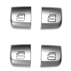 4PCS-ovi-ikkunan lasinostimen ohjauskytkinpainike - C-luokka W205 GLC W253 hopea