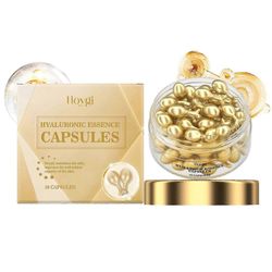 C-vitamiini- ja hyaluronihapposeerumikapselit, ikääntymistä ehkäisevä ryppyseerumi, kasvoöljykapselit, vähentää hienoja juonteita, kosteuttaa ja ki...