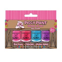 Piggy Paint kynsilakkasetti - 0.48 Fl Oz - Luonnollinen kuin muta - 4kpl